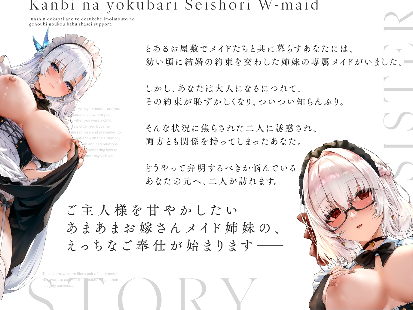 【期間限定40%OFF！】甘美なよくばり性処理Wメイド〜純心デカパイ姉とドスケべ陰キャ妹のご褒美バブ射精サポート〜