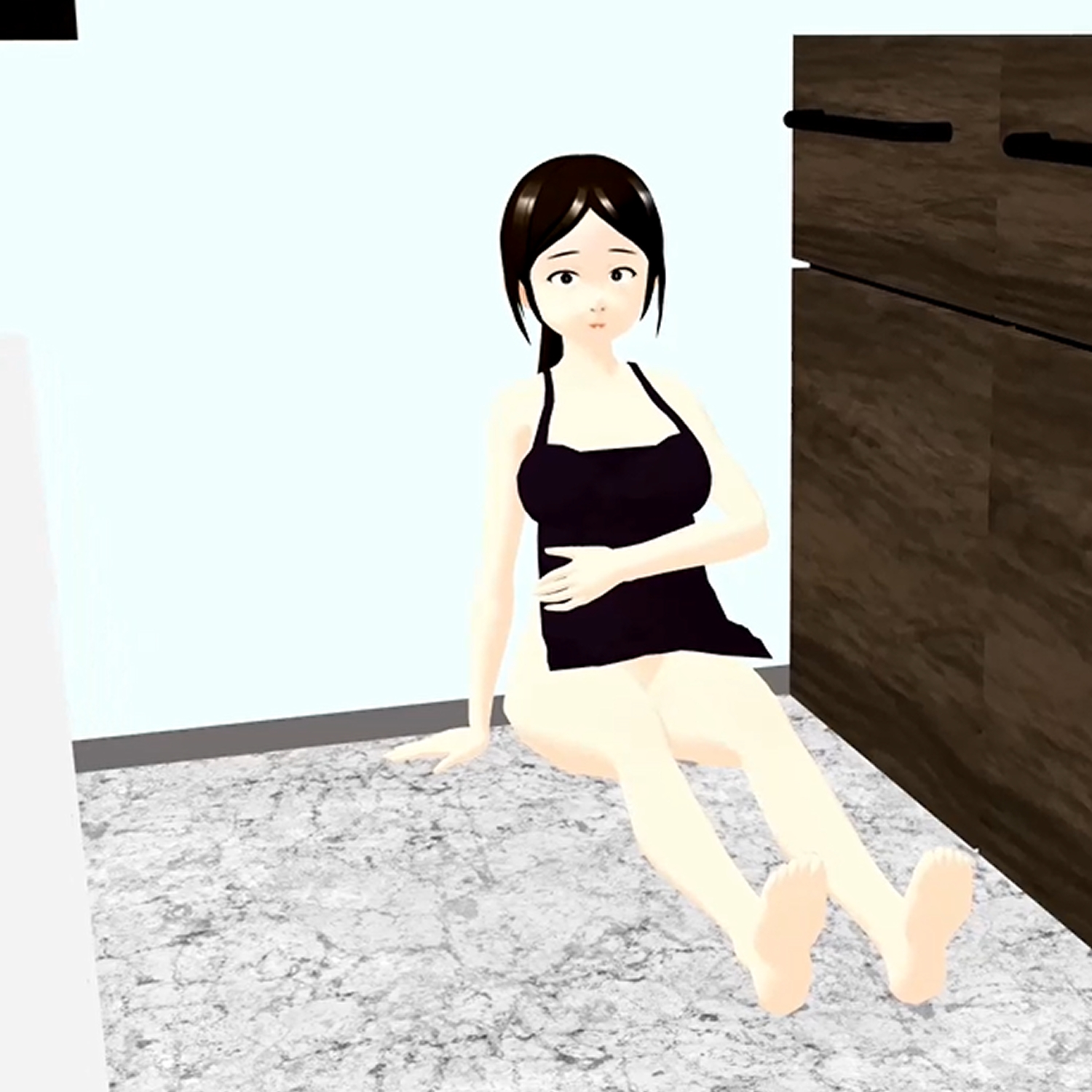 裸エプロンでバナナフェラ 北野聖子