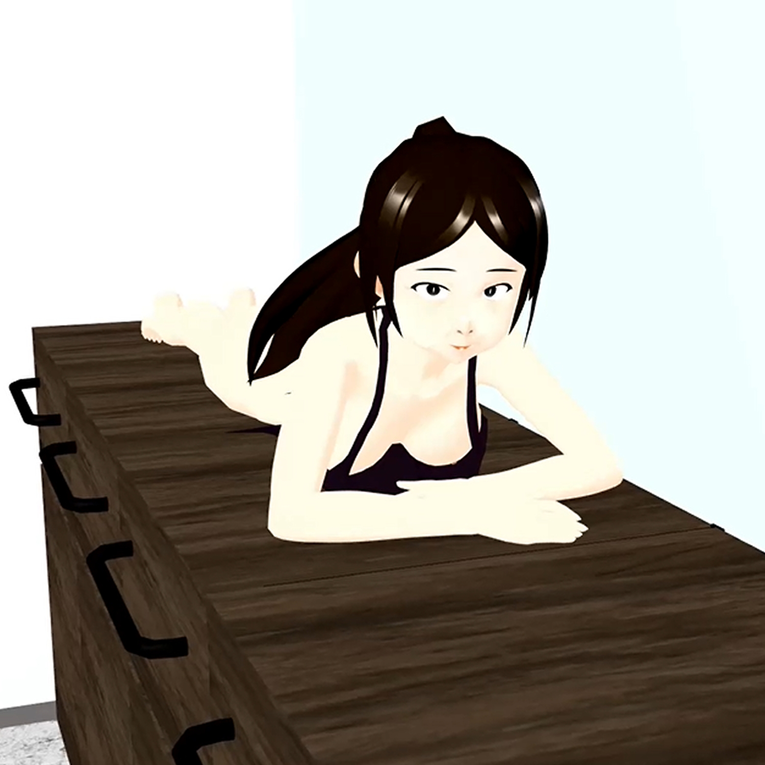 裸エプロンでバナナフェラ 北野聖子