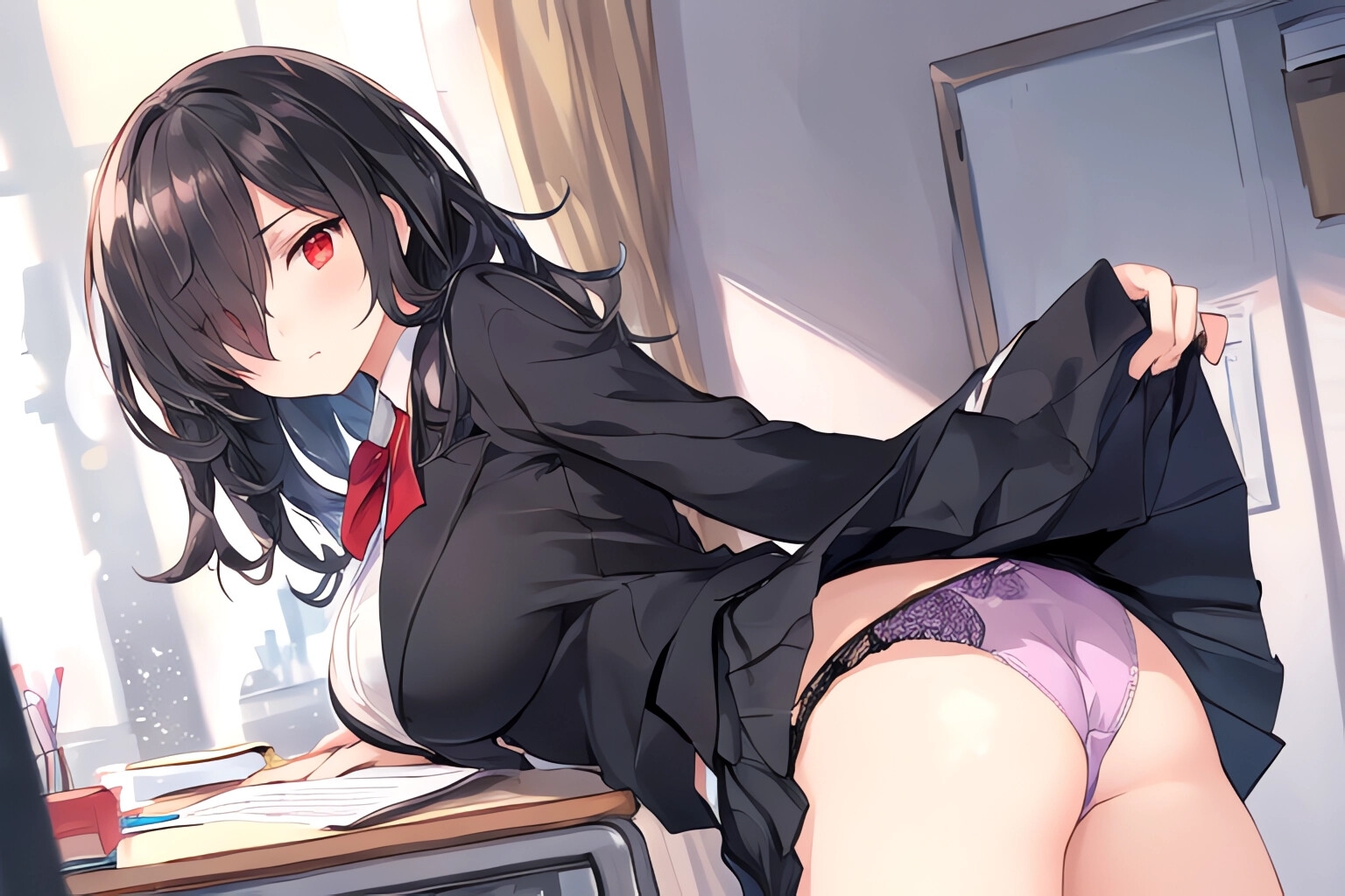 クールな先輩とエッチな会議