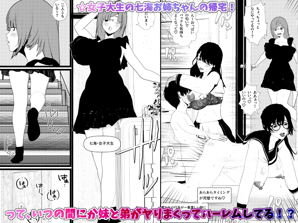 ～優月・夏鈴・七海お姉ちゃん達とセックス！ お姉ちゃん達とヤりまくる姉弟のHな物語～