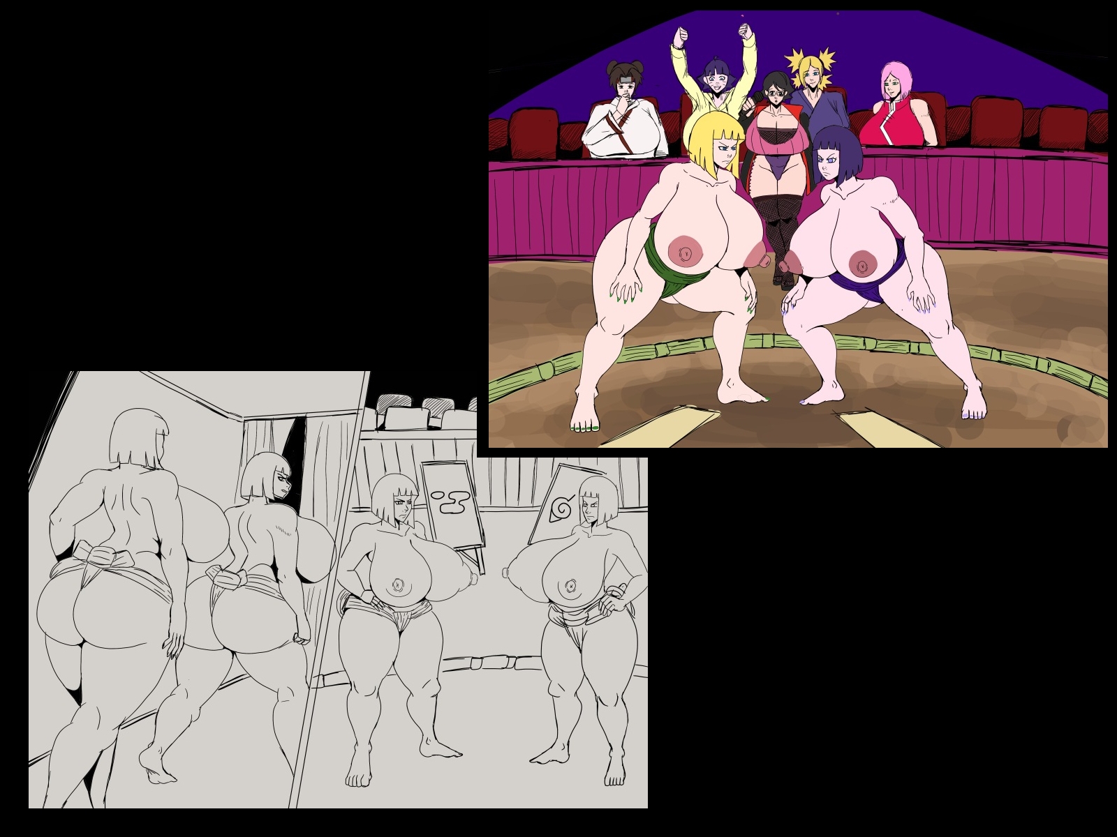 忍者相撲の女王たち… ミルク、痛み、そして力…