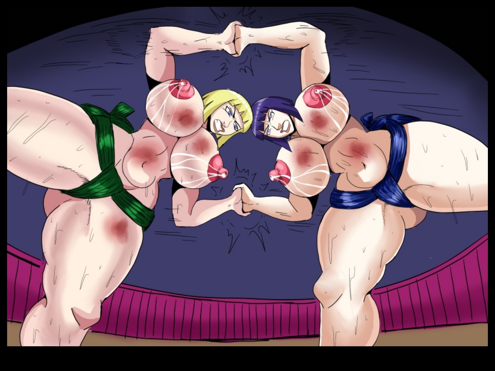 忍者相撲の女王たち… ミルク、痛み、そして力…