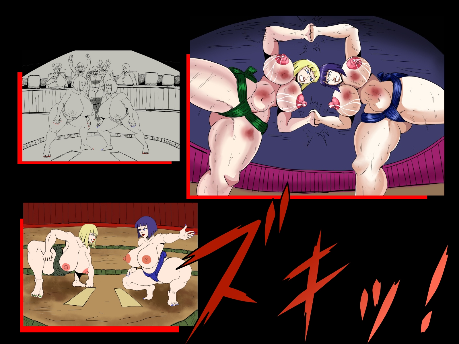 忍者相撲の女王たち… ミルク、痛み、そして力…