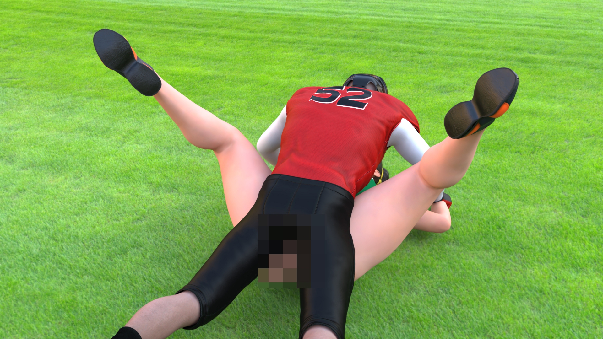 元祖中華女性格闘家「チュン○ー(春○)」の陸上競技ユニフォーム・アメフト選手によるレ○プ被害(01-正常位)