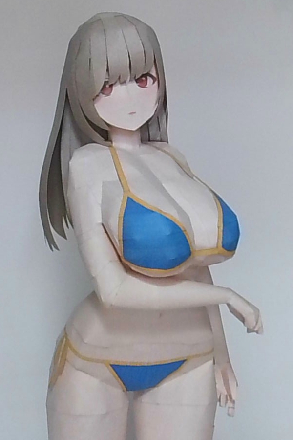 ペーパークラフト_水着少女