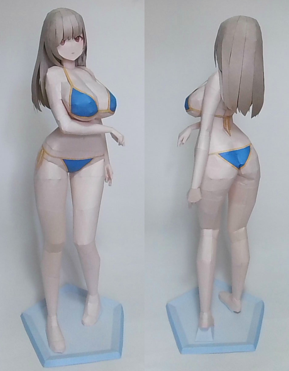 ペーパークラフト_水着少女