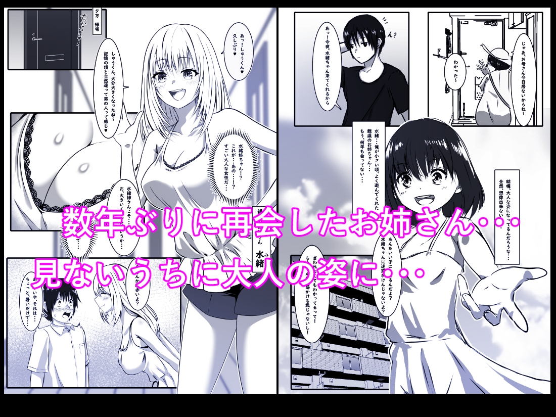 久しぶりに泊まりに来たお姉さんと初めてのセックス