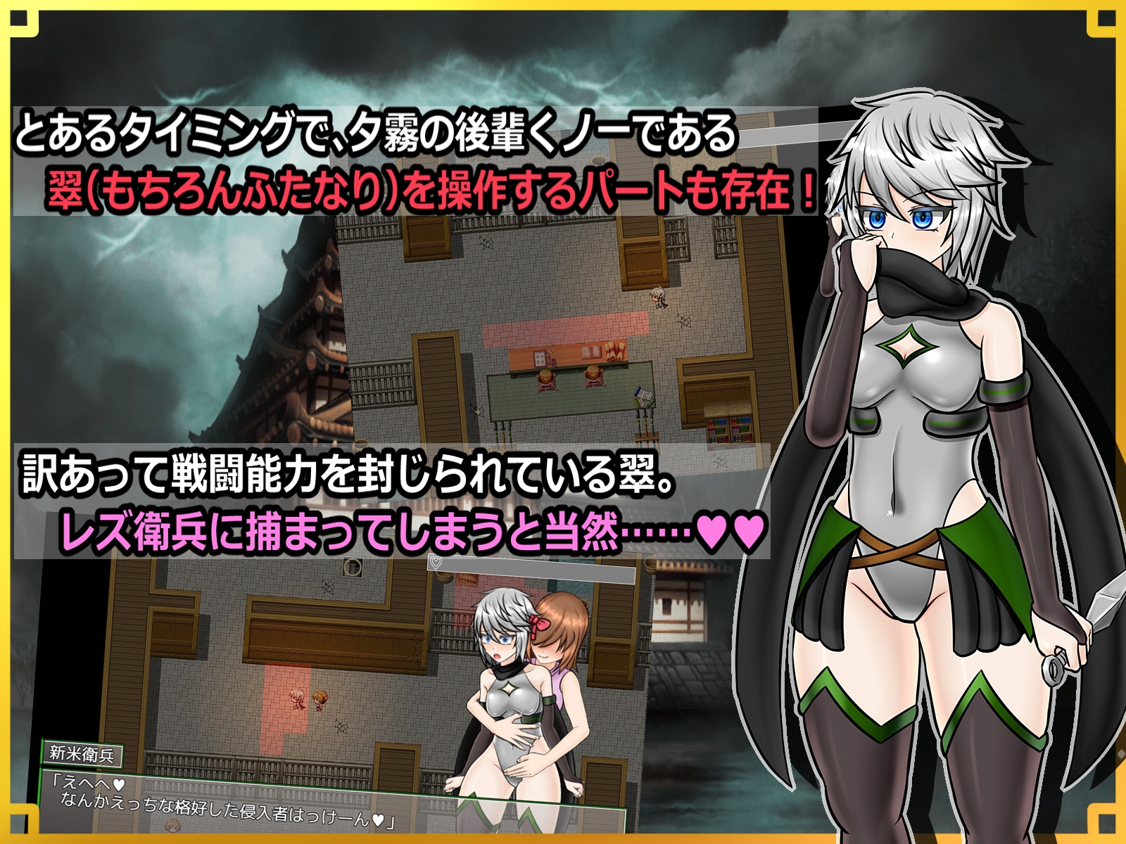 潜入! レズレ○プ城! ～狙われた伝説のふたなりくノ一～