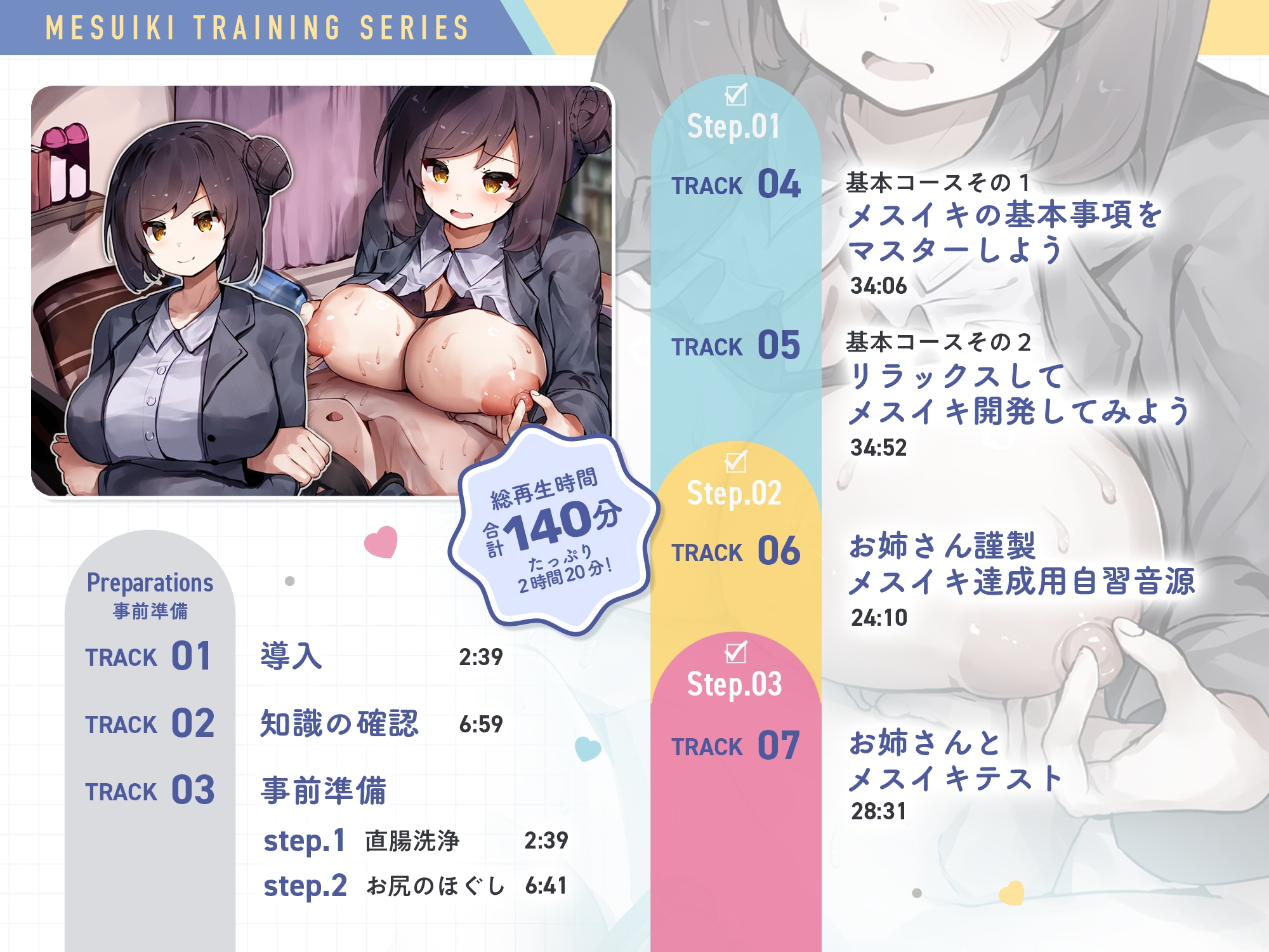 【医学生監修】メスイキゼミ メスイキできないキミのための 王子様系低音お姉さんによる 個別指導コース ～一緒に喘いで乳首と前立腺メスイキに導く～