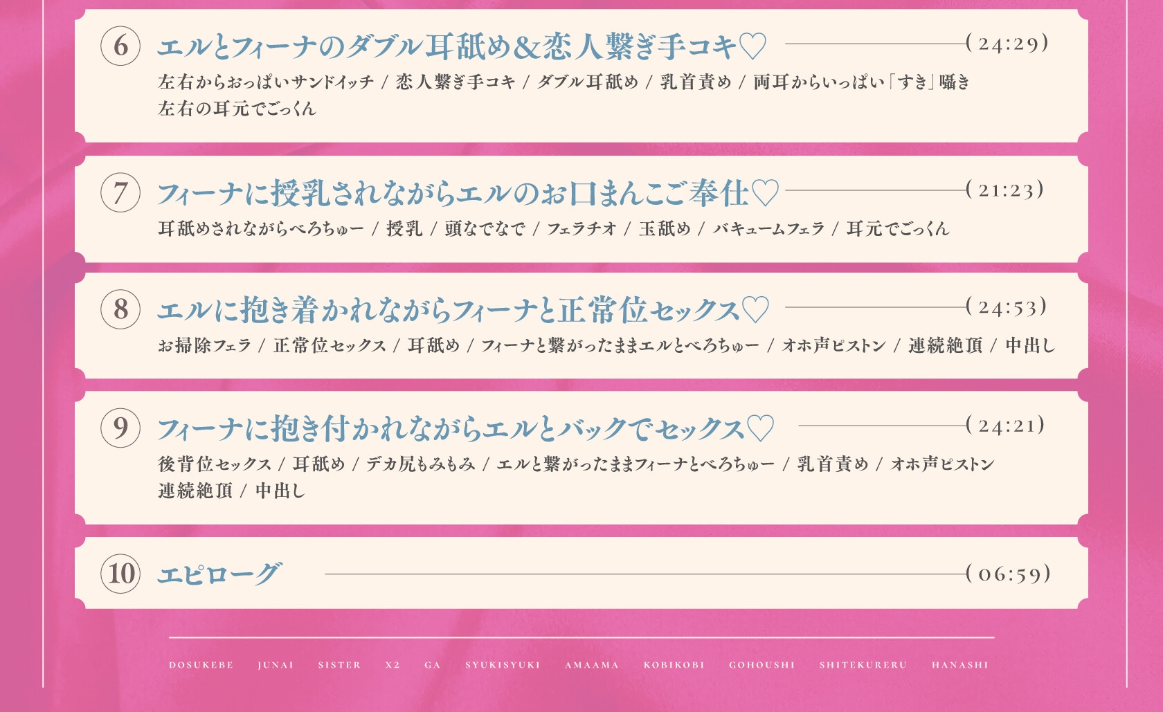 【6/14まで2⃣大特典付き!】ドスケベ純愛シスター×2がしゅきしゅきあまあま媚び媚びご奉仕してくれる話♪【KU100ハイレゾバイノーラル】