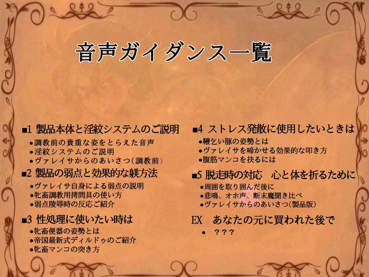 牝畜敗隷ヴァレイサ【しつけ用オホ声ガイダンス付属】