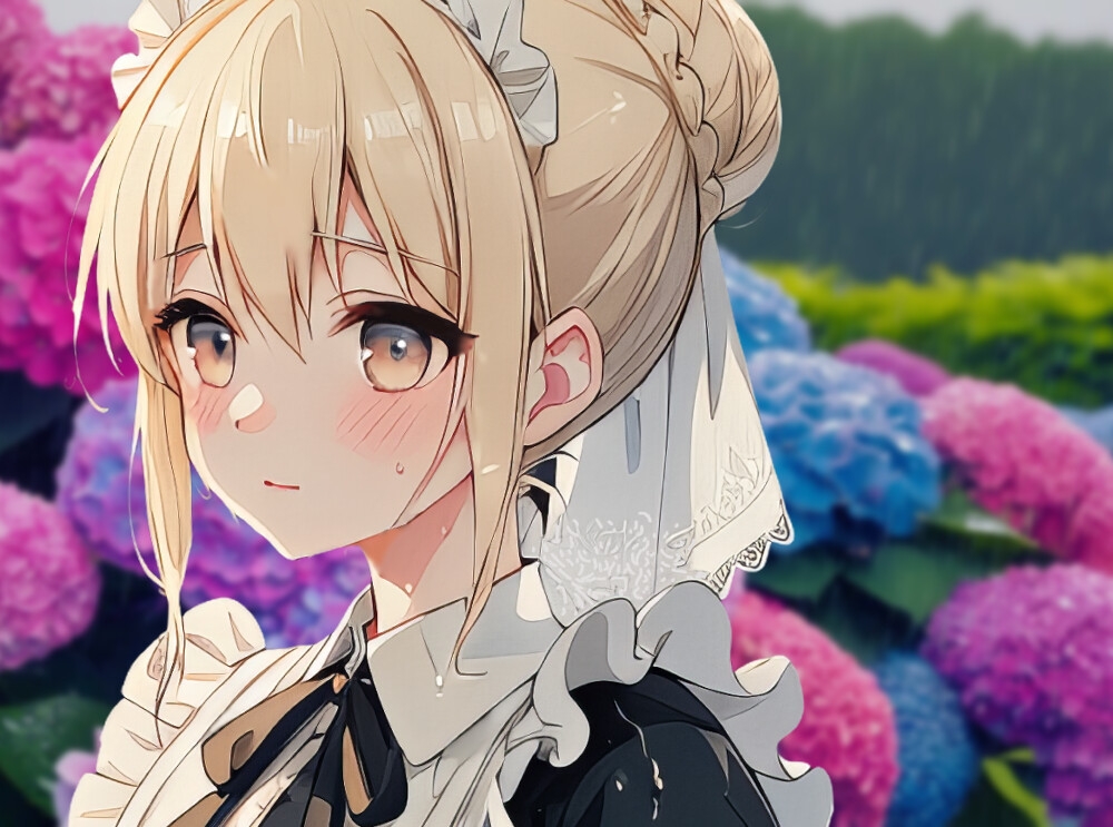 【✨✨最新作発売しました！✨✨】紫陽花にキッスの花束を 〜雨音が隠す禁断の逢瀬、メイドは奥様を離さない〜【癒し雨音×あなただけの専属メイド×背徳百合】