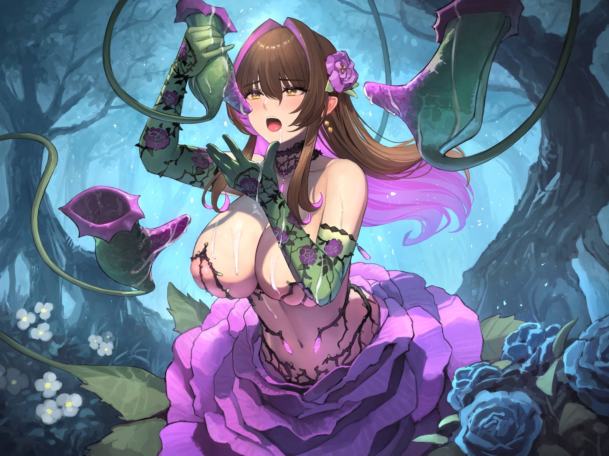 サキュバスアルラウネにチンポだけのジョウロにされて永久ルーインドオーガズムの刑 〜一生気持ちよくなれないまま精を捧げなさい〜