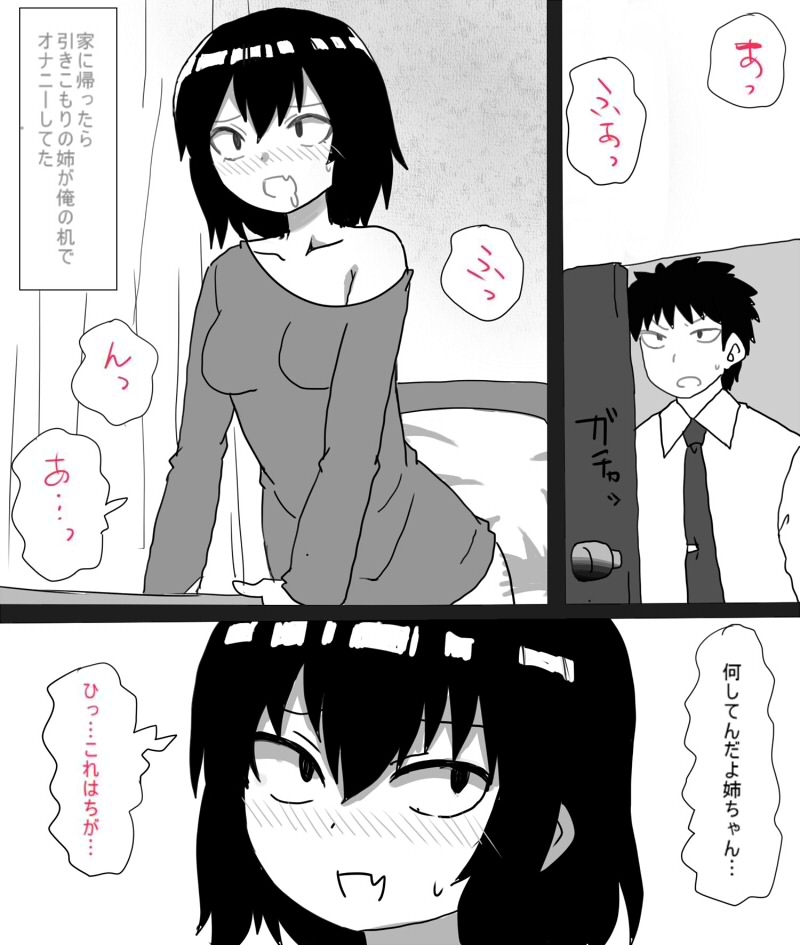 ムラムラした引きこもりの姉は弟で性欲処理をする