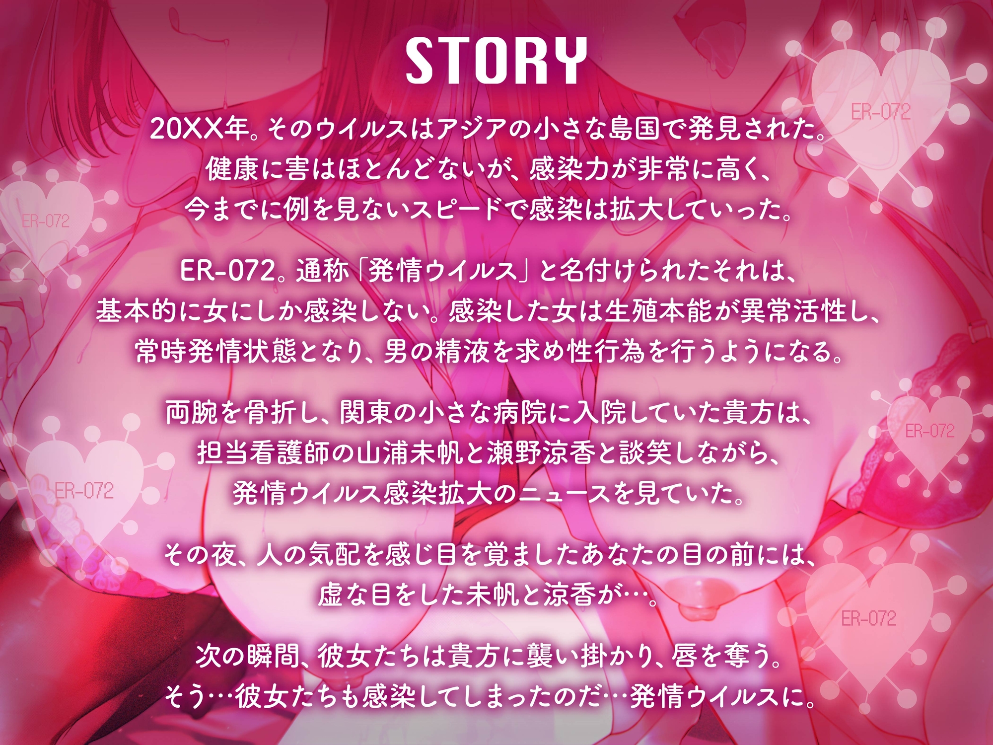【逆レ】発情ウイルスパンデミック〜山奥の隔離病棟でウイルスでどすけべ変異したナース二人に犯される悪夢〜