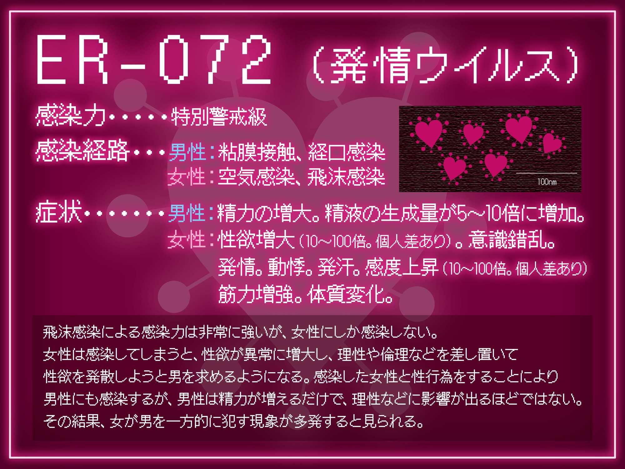 【逆レ】発情ウイルスパンデミック〜山奥の隔離病棟でウイルスでどすけべ変異したナース二人に犯される悪夢〜