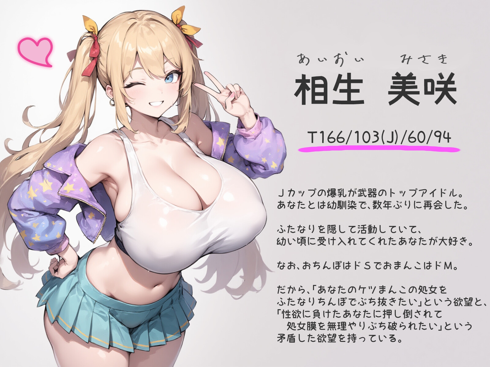 幼馴染のふたなり爆乳アイドルは、ドS童貞でドМ処女♡【耳舐め】