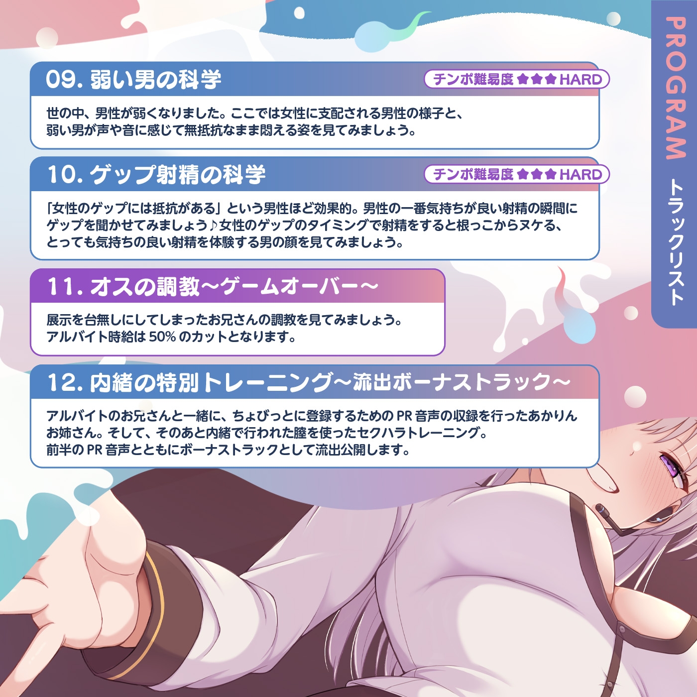 【脳トリップゲーム】「人間科学館」〜射精の科学・移動するシコシコボイスのリズムに合わせて射精を我慢しながら正社員を目指すアルバイト〜【★6/22までゲップ付き】