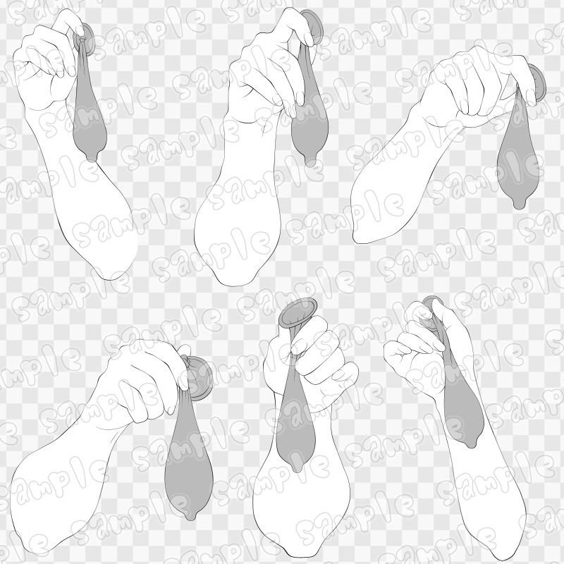 線画素材集[手]2