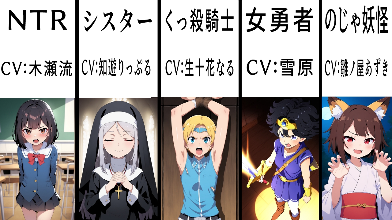 (出演声優10名)即落ち2コマパラダイス