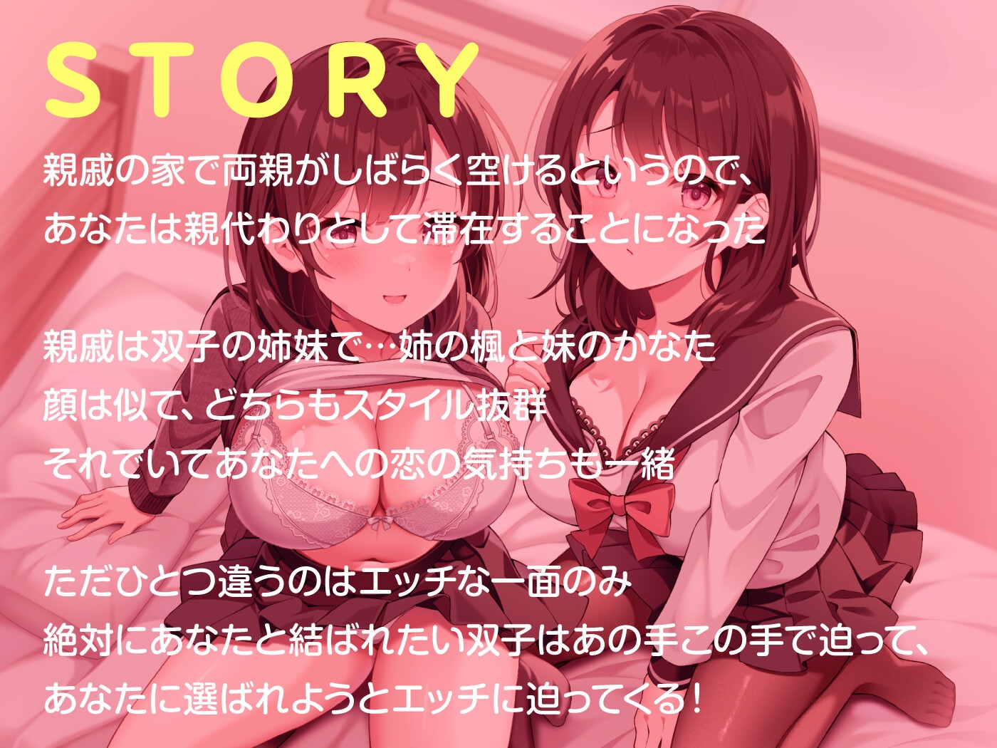 【期間限定55円】従妹の双子JKに搾られまくるハーレム性活〜爆乳美人2人の拗らせた愛〜
