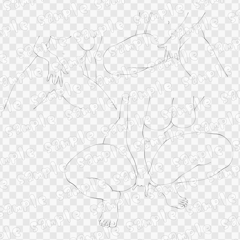 線画素材集[手]11