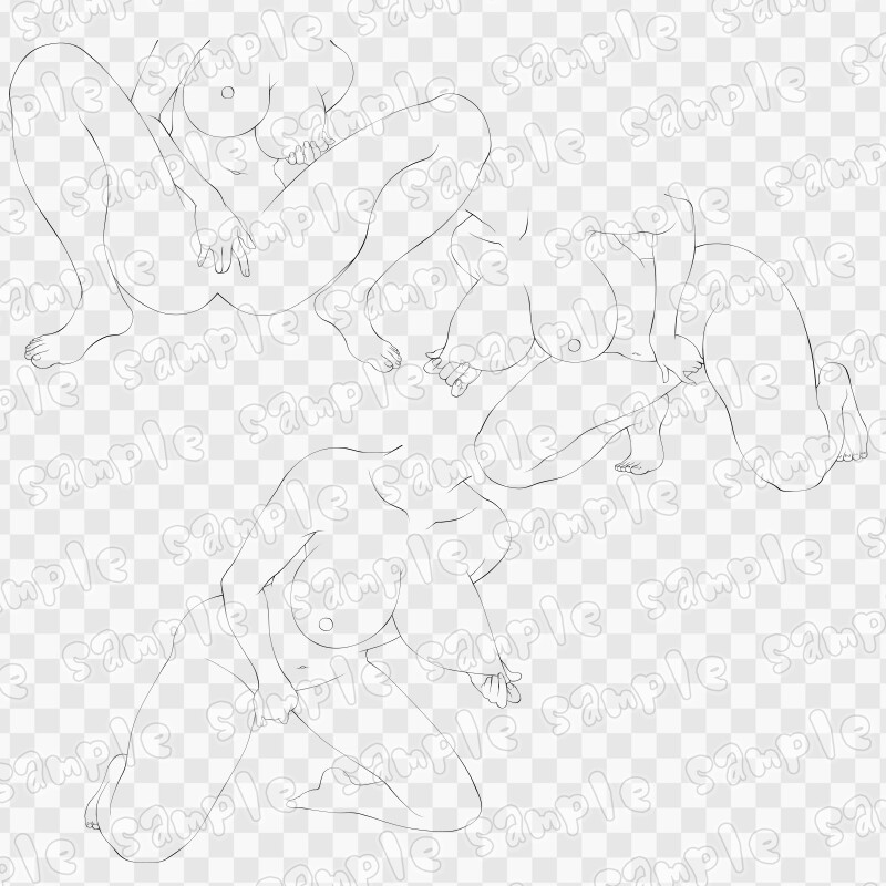 線画素材集[手]14