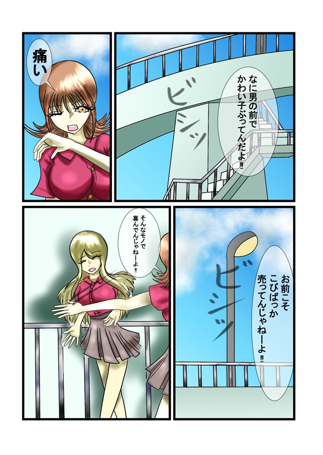 キャットファイト-下校中-