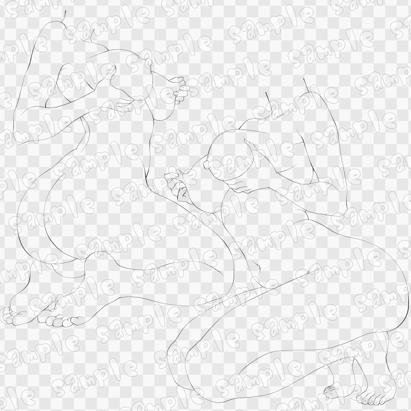 線画素材集[手]17