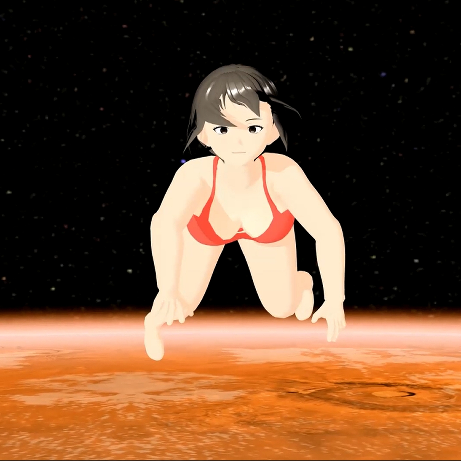 宇宙グラビア 無重力で暴れるHカップおっぱい 小津りさ