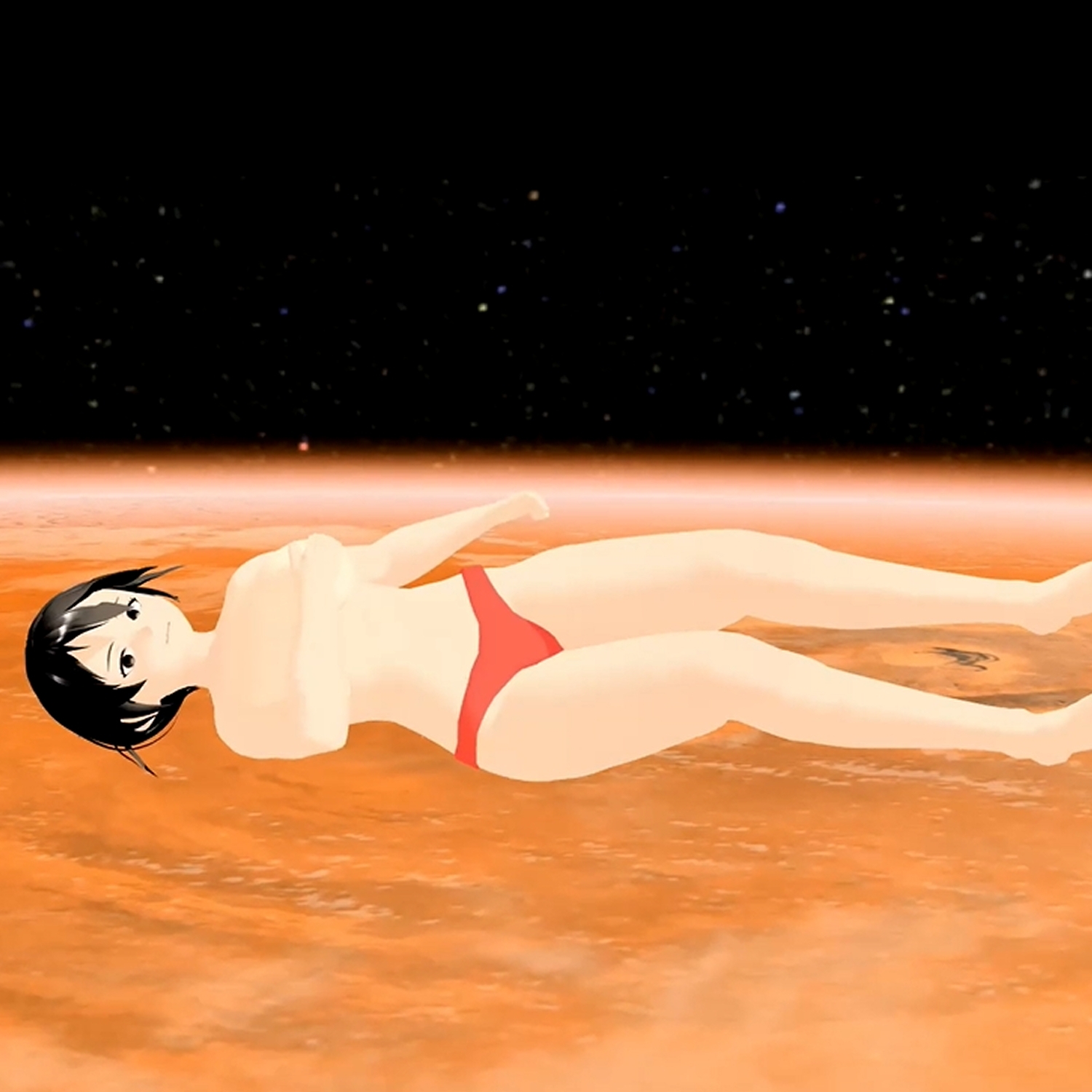 宇宙グラビア 無重力で暴れるHカップおっぱい 小津りさ