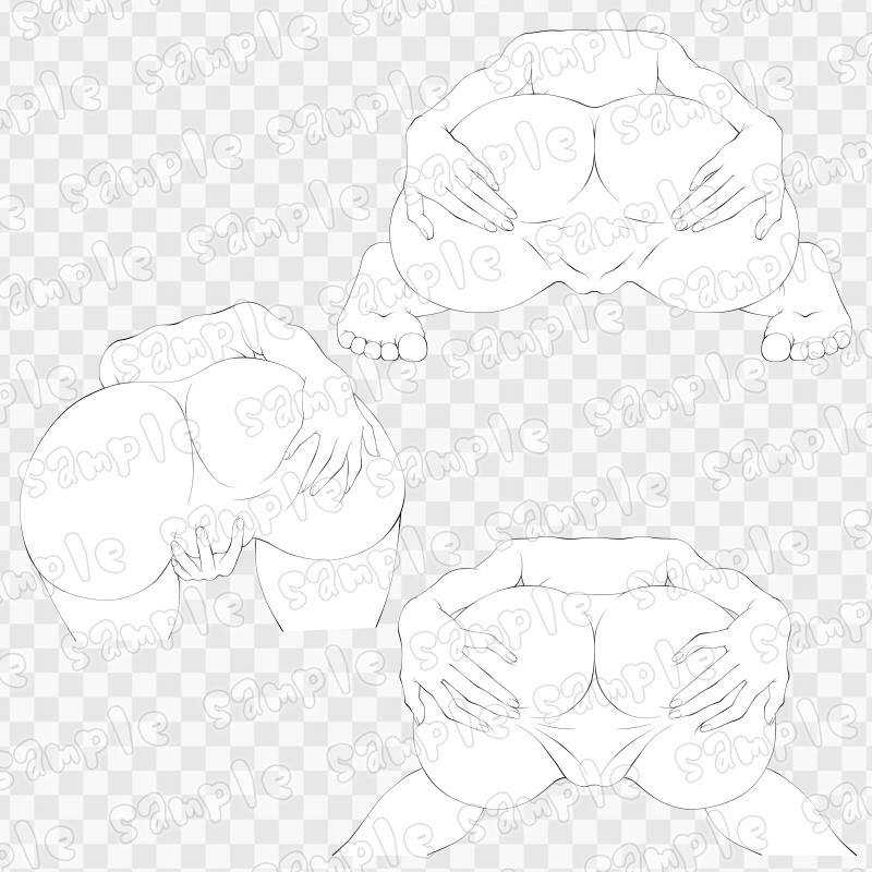 線画素材集[手]21