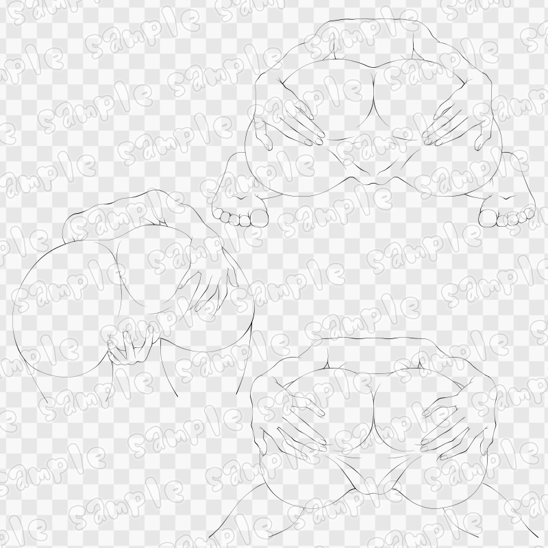 線画素材集[手]21