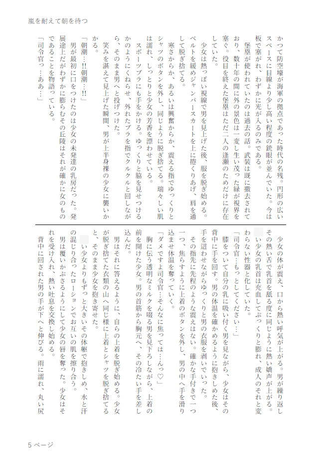 嵐を耐えて朝を待つ