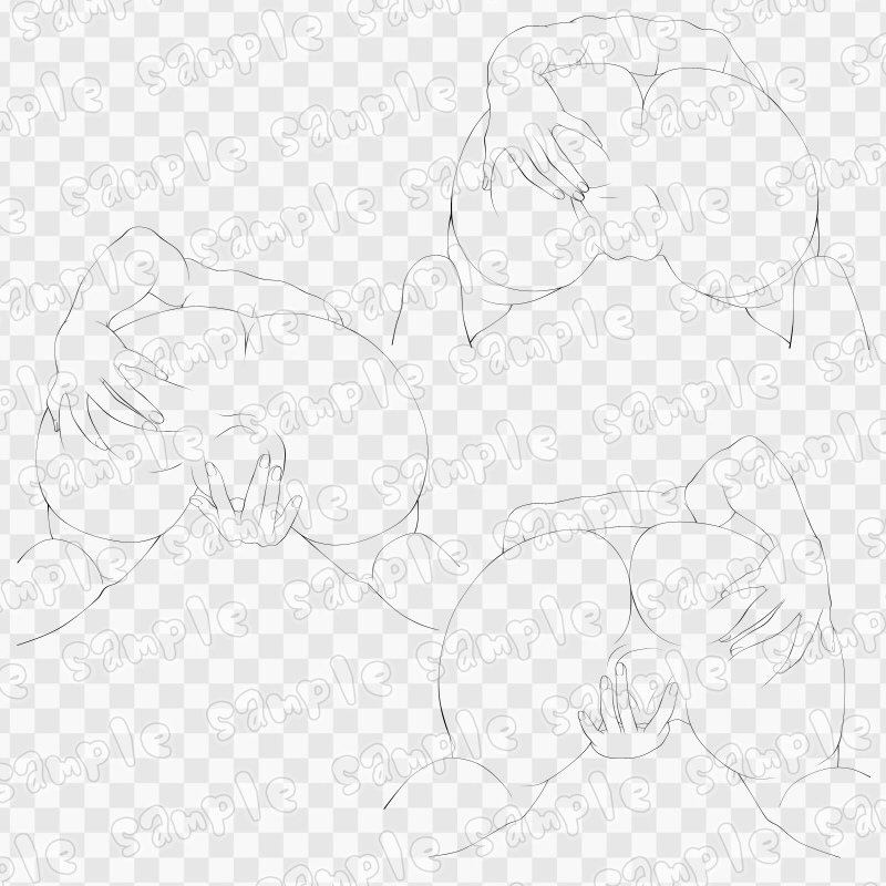 線画素材集[手]22