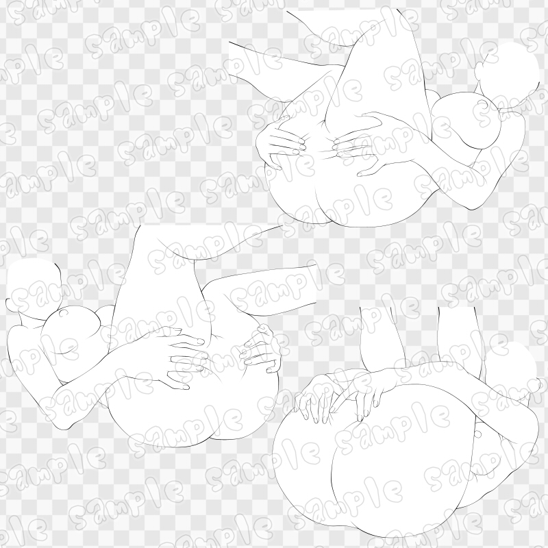 線画素材集[手]23