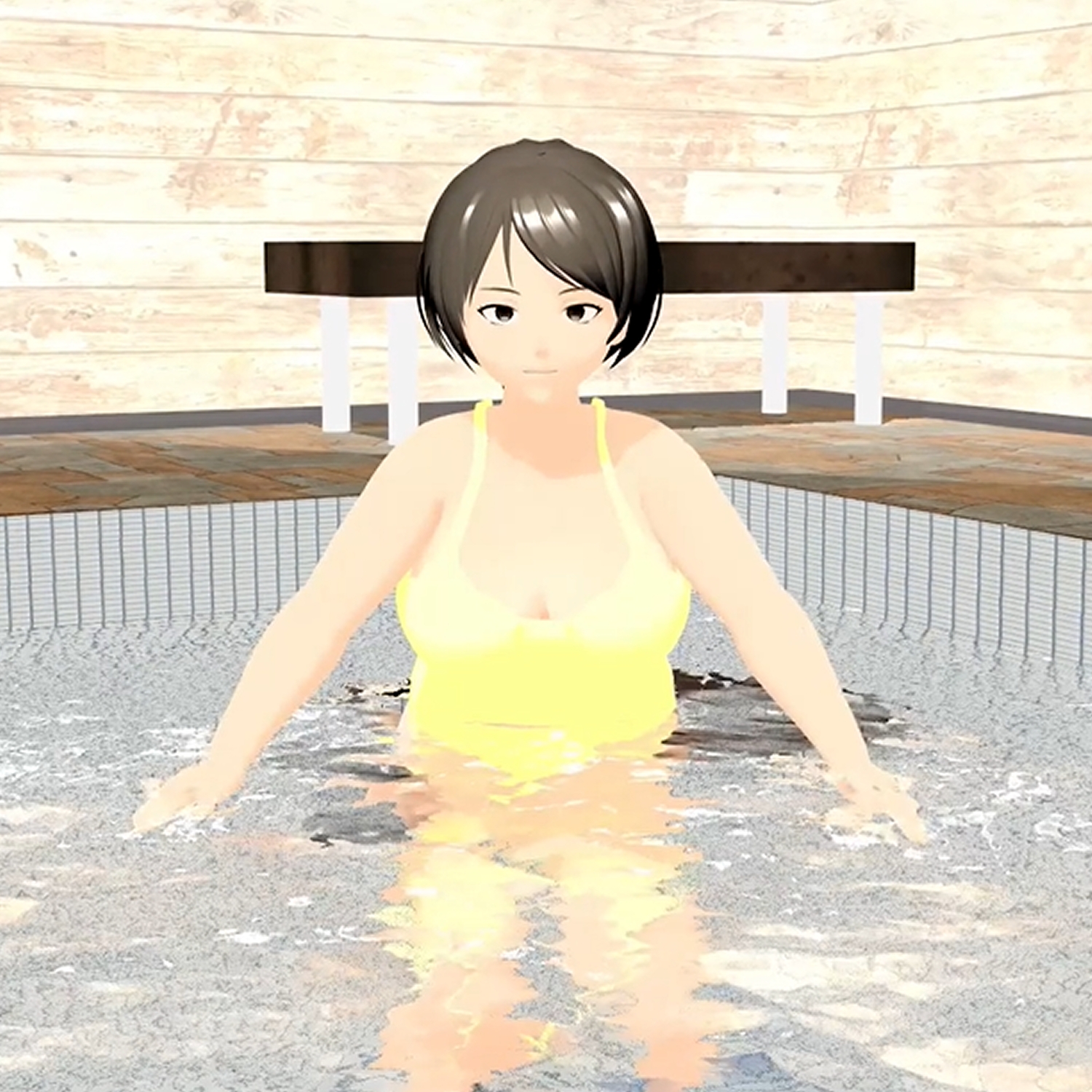 爆乳ゴリラ スケスケ水着で丸見え 小津りさ