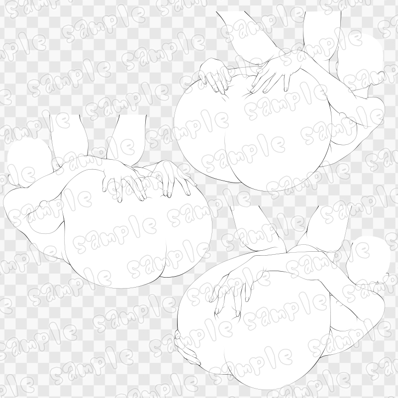 線画素材集[手]24