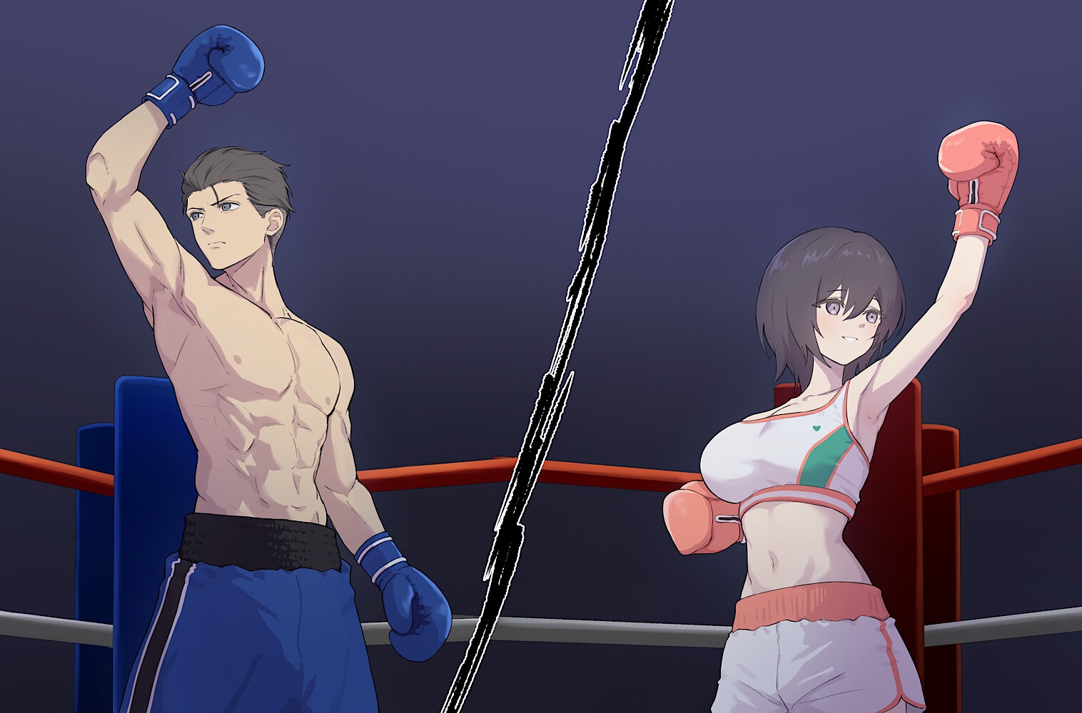 後輩の根暗女子に公開処刑される男子ミドル級学生チャンプ