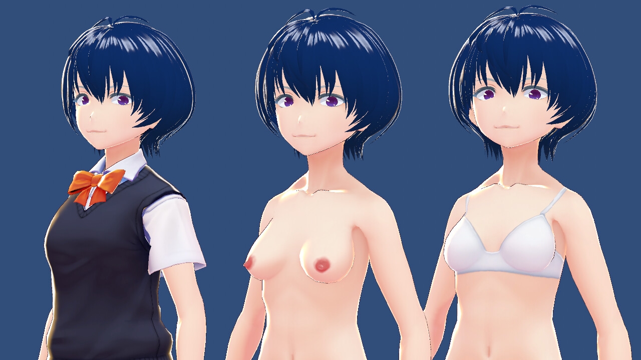 MMD/VRMデータ Girl15(三人パック)