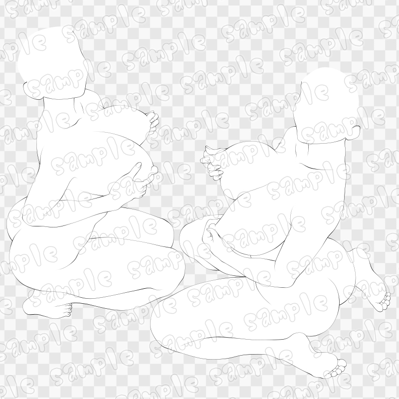 線画素材集[手]26