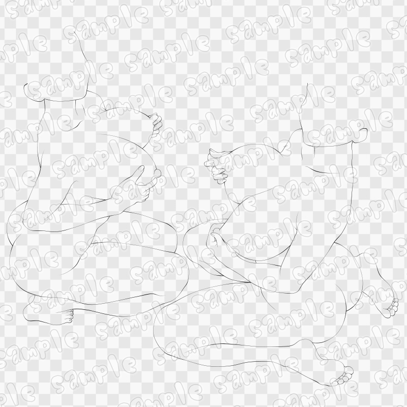 線画素材集[手]26