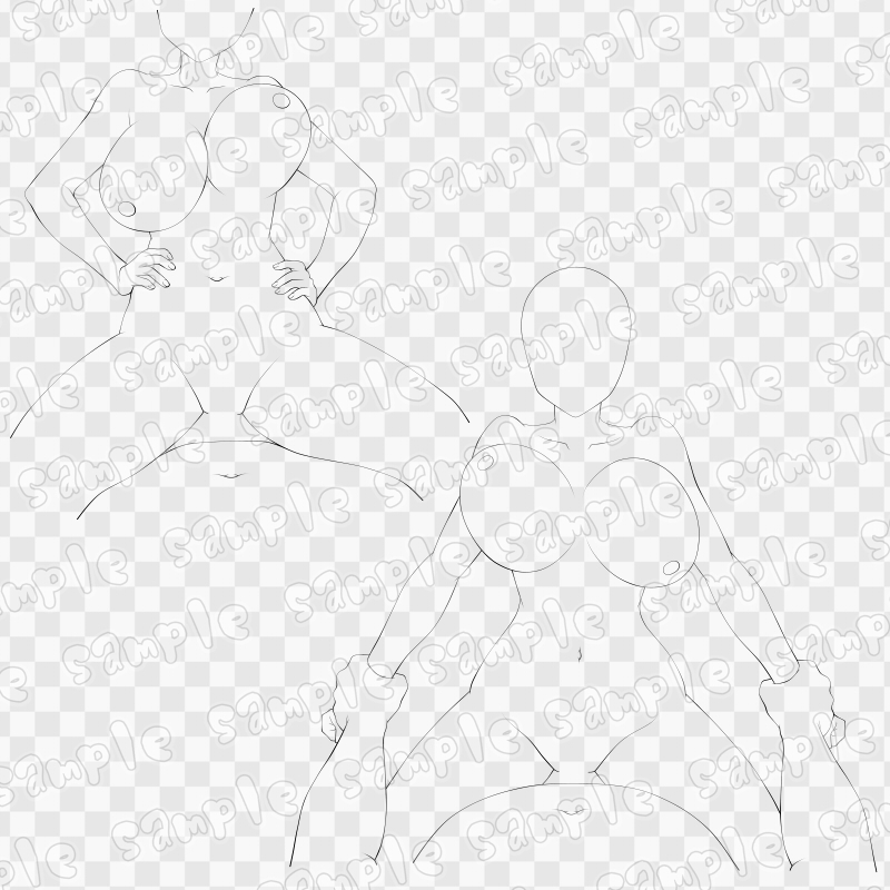 線画素材集[手]28