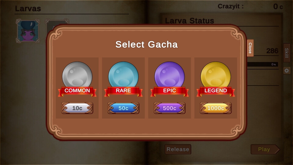 ボツキャラで作ったゲーム ～Love Larvas Simulator～