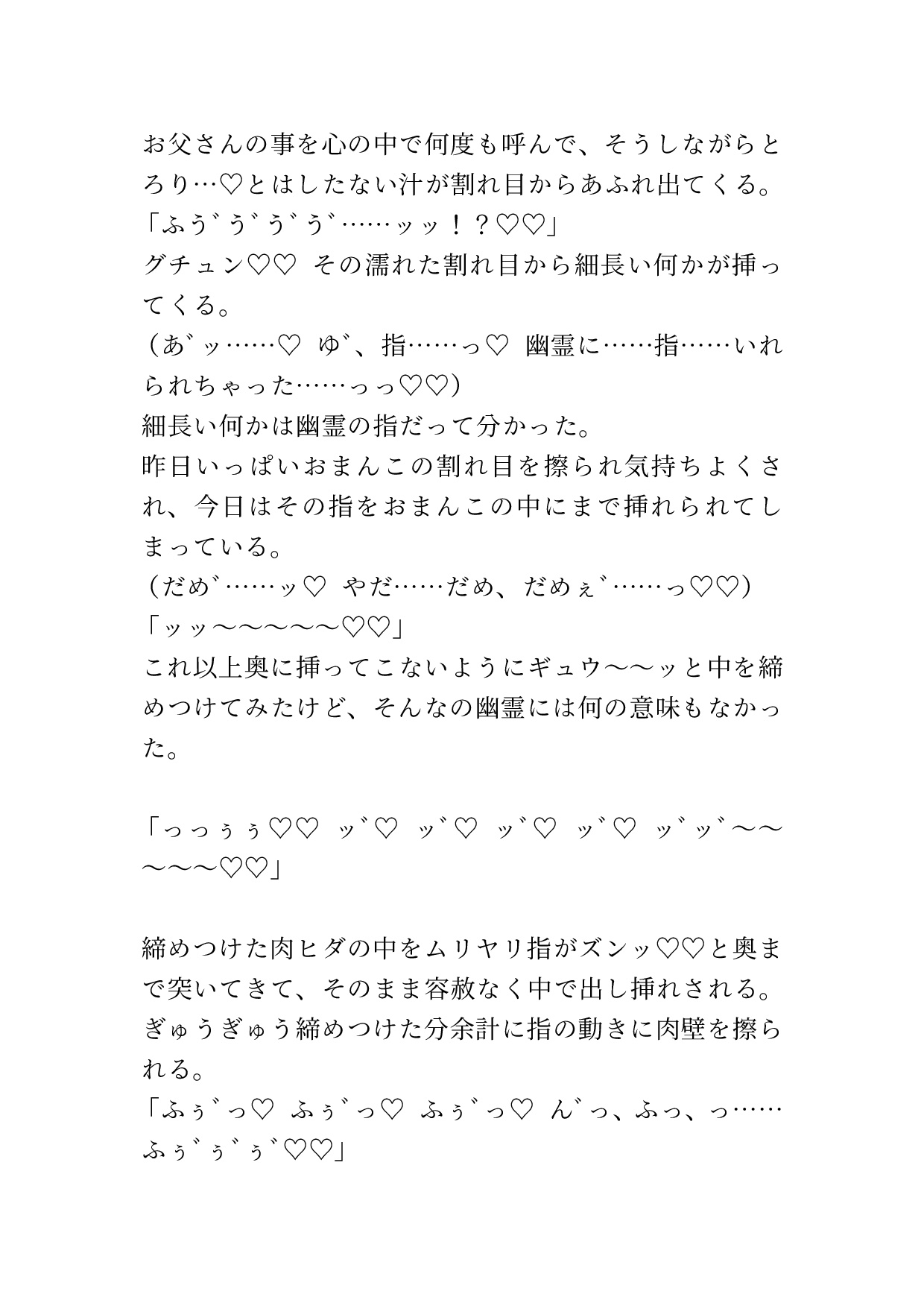 幽霊に犯され父親に犯される娘