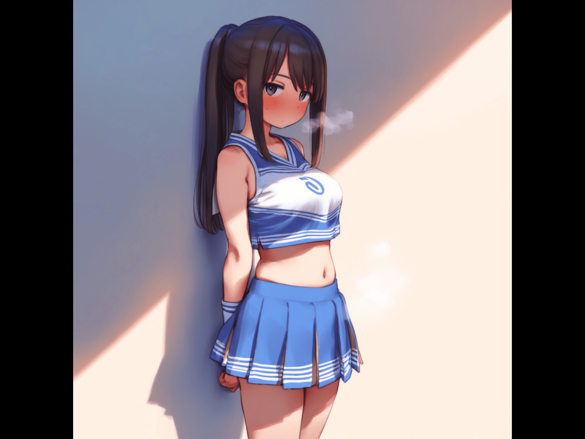 【寝取られ報告】チア彼女の寝取られを見ながら鬱勃起ちんぽをオナニーする彼氏【KU100】