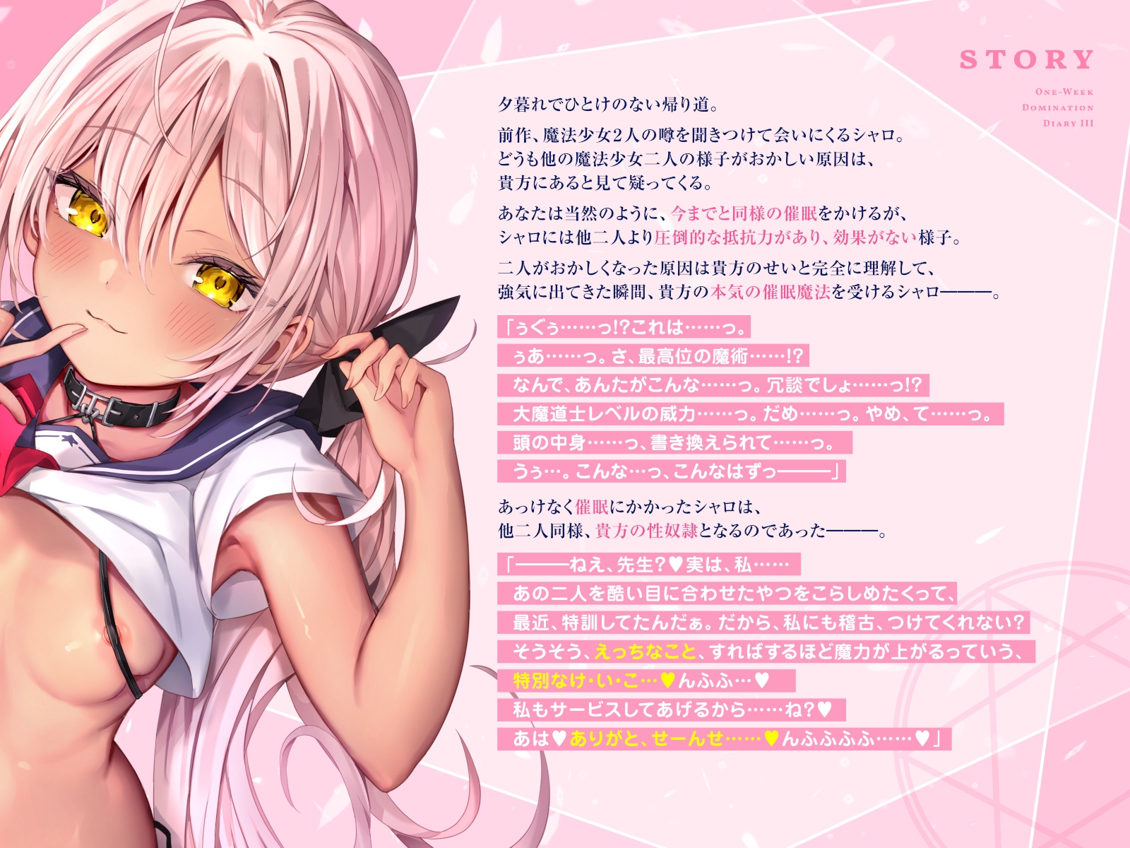 【媚び媚び催○】○リ魔法少女の一週間調教日記III～汚ちんちん&チンカスで下品な性奴○調教～
