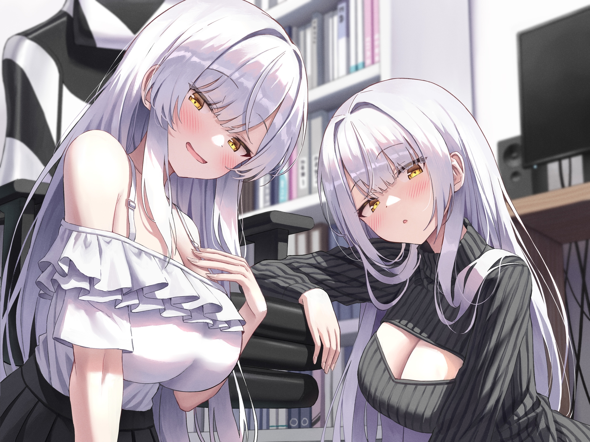 【全編ぐっぽり両耳奥舐め】思春期耳舐め症候群～耳舐め衝動が止まらなくなってしまった銀髪ダウナー双子と毎日ぐっぽり耳舐め性交after～