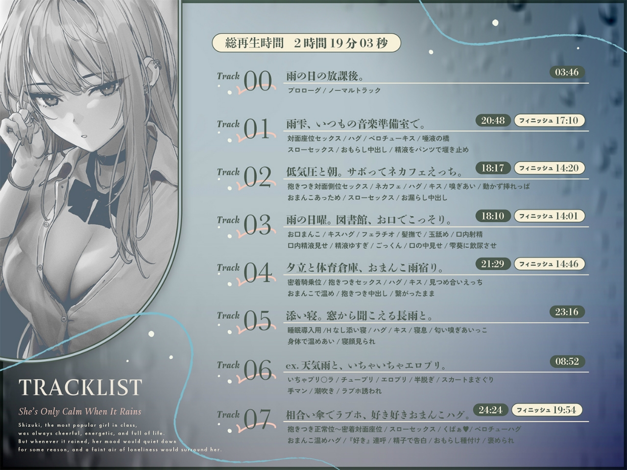 【雨音ASMR】ギャルと放課後と、雨雫。